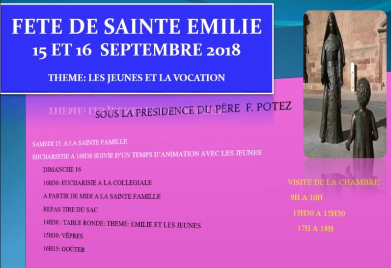 Fête de Sainte Emilie de Rodat SAINTE FAMILLE VILLEFRANCHE