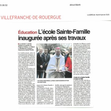 Ecole Sainte Famille – Inauguration