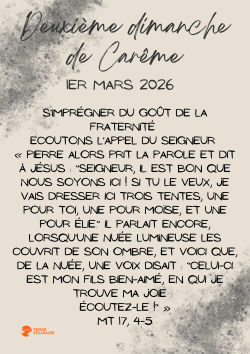 Deuxième dimanche de Carême