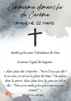 Cinquième dimanche de Carême